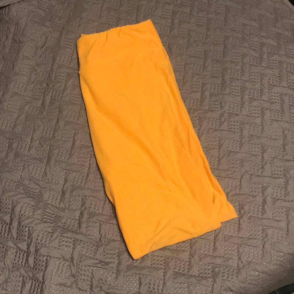 LuLaRoe TC Leggings Gold/Yellow Like New